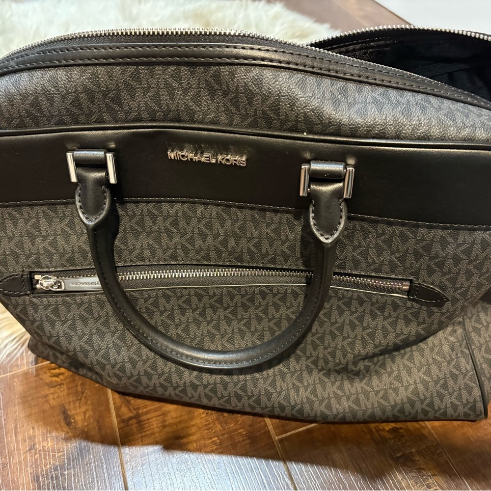 Michael Kors Gray and Black Carry On Bag
